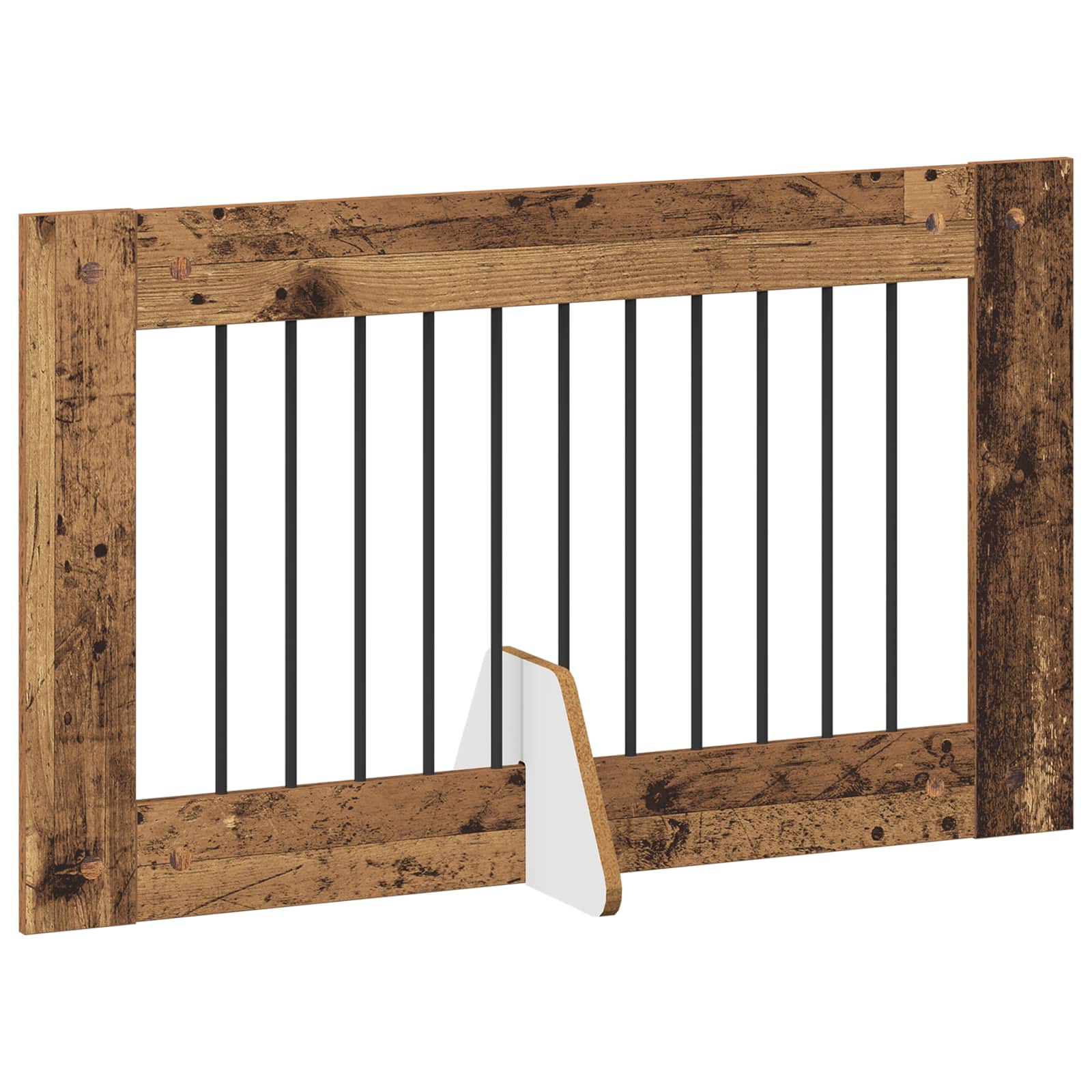 Vrata za pse s postoljem 2 pcs Staro drvo 100 x 60 cm
