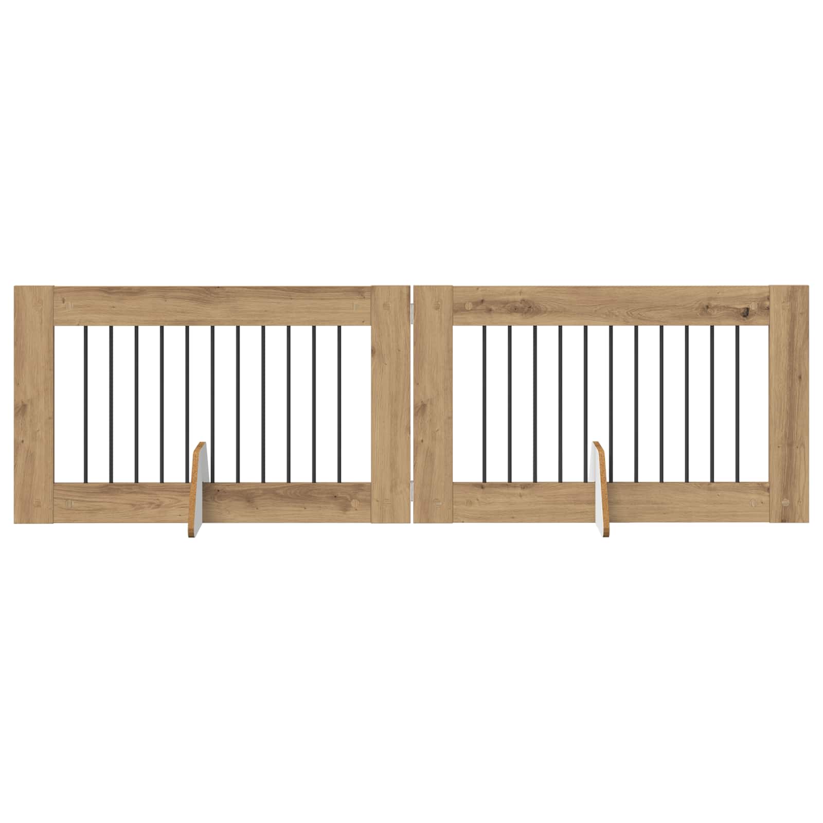 Vrata za pse s postoljem 2 pcs Hrast artisan 100 x 60 cm
