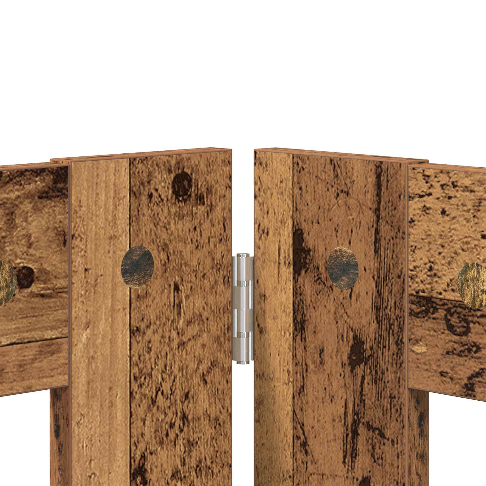 Vrata za pse s postoljem 4 pcs Staro drvo 100 x 60 cm