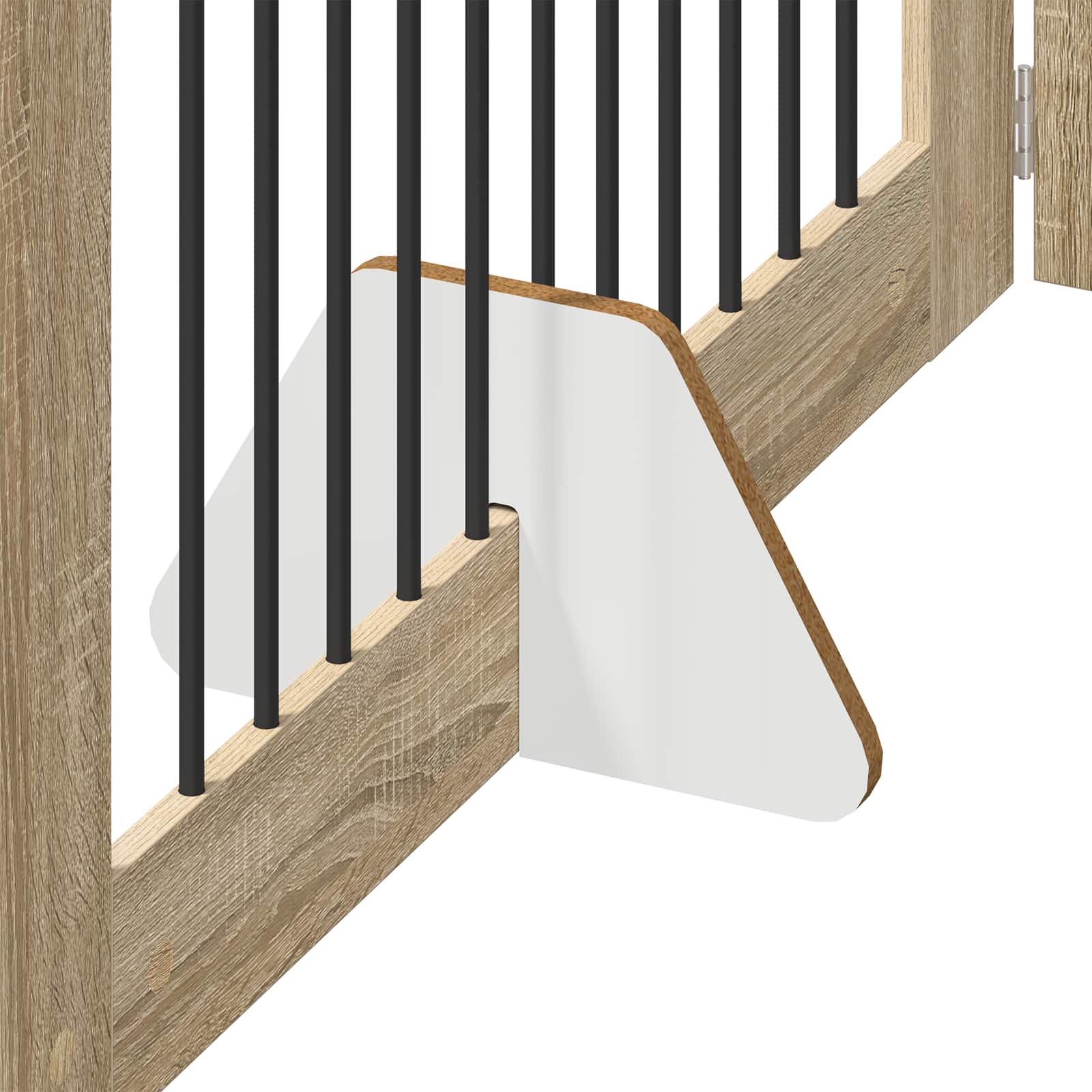 Vrata za pse s postoljem 6 pcs Hrast sonoma 100 x 60 cm