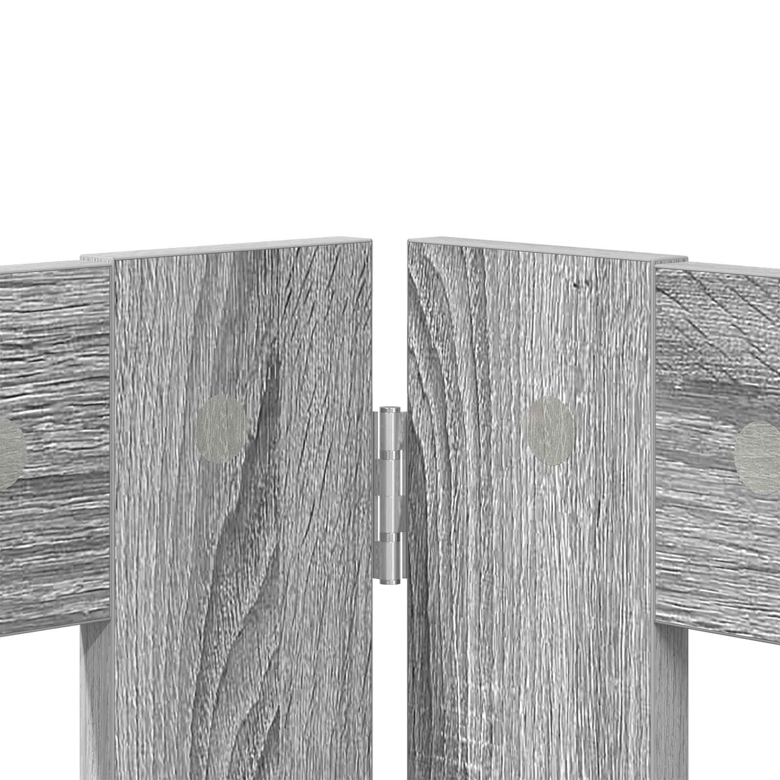 Vrata za pse s postoljem 6 pcs Siva sonoma 100 x 60 cm
