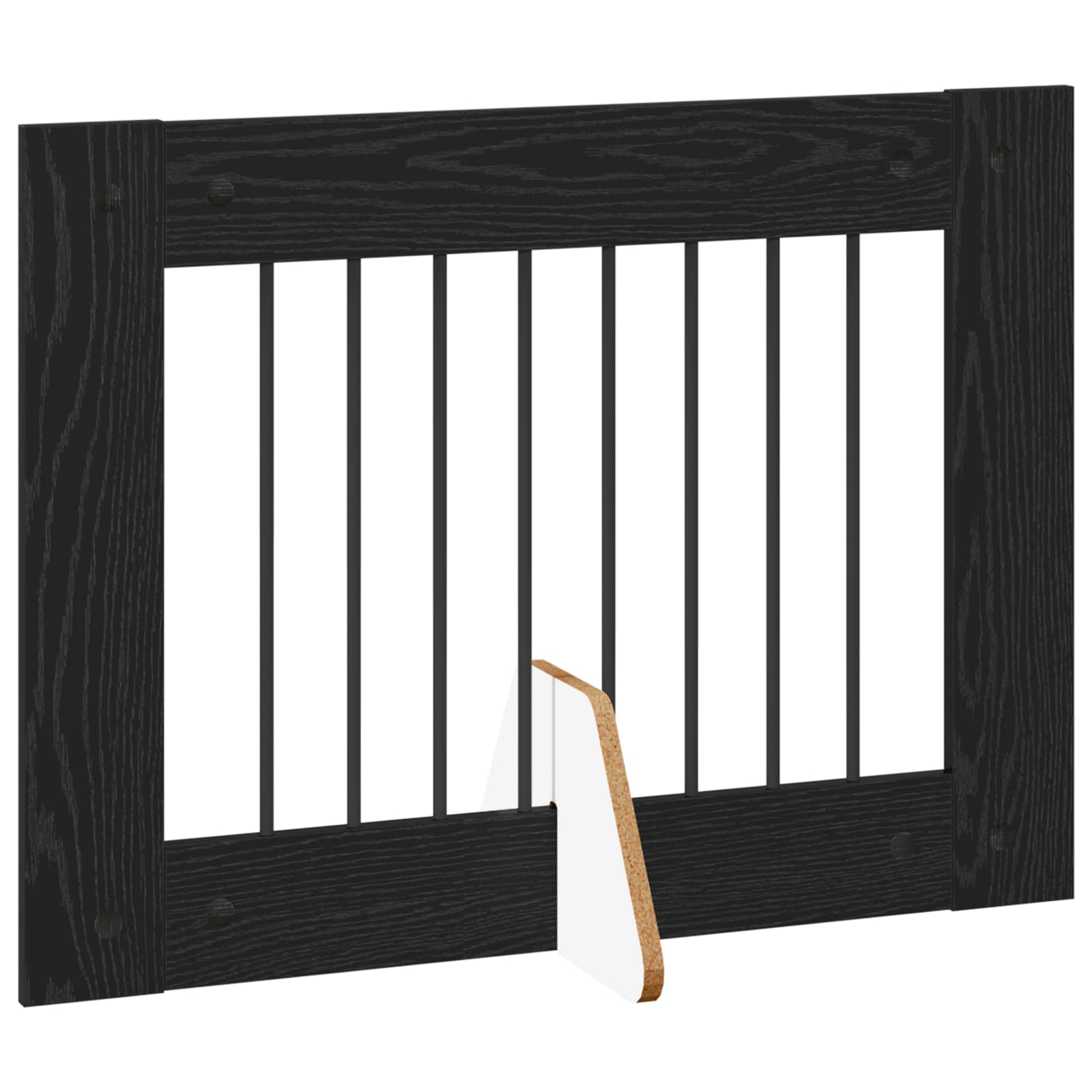Vrata za pse s postoljem 2 pcs Crni hrast 80 x 60 cm