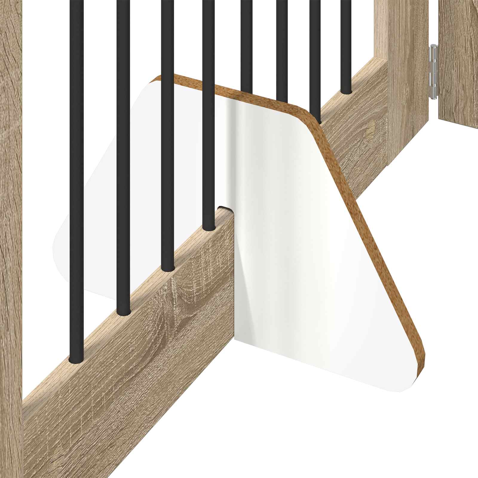 Vrata za pse s postoljem 2 pcs Hrast sonoma 80 x 60 cm