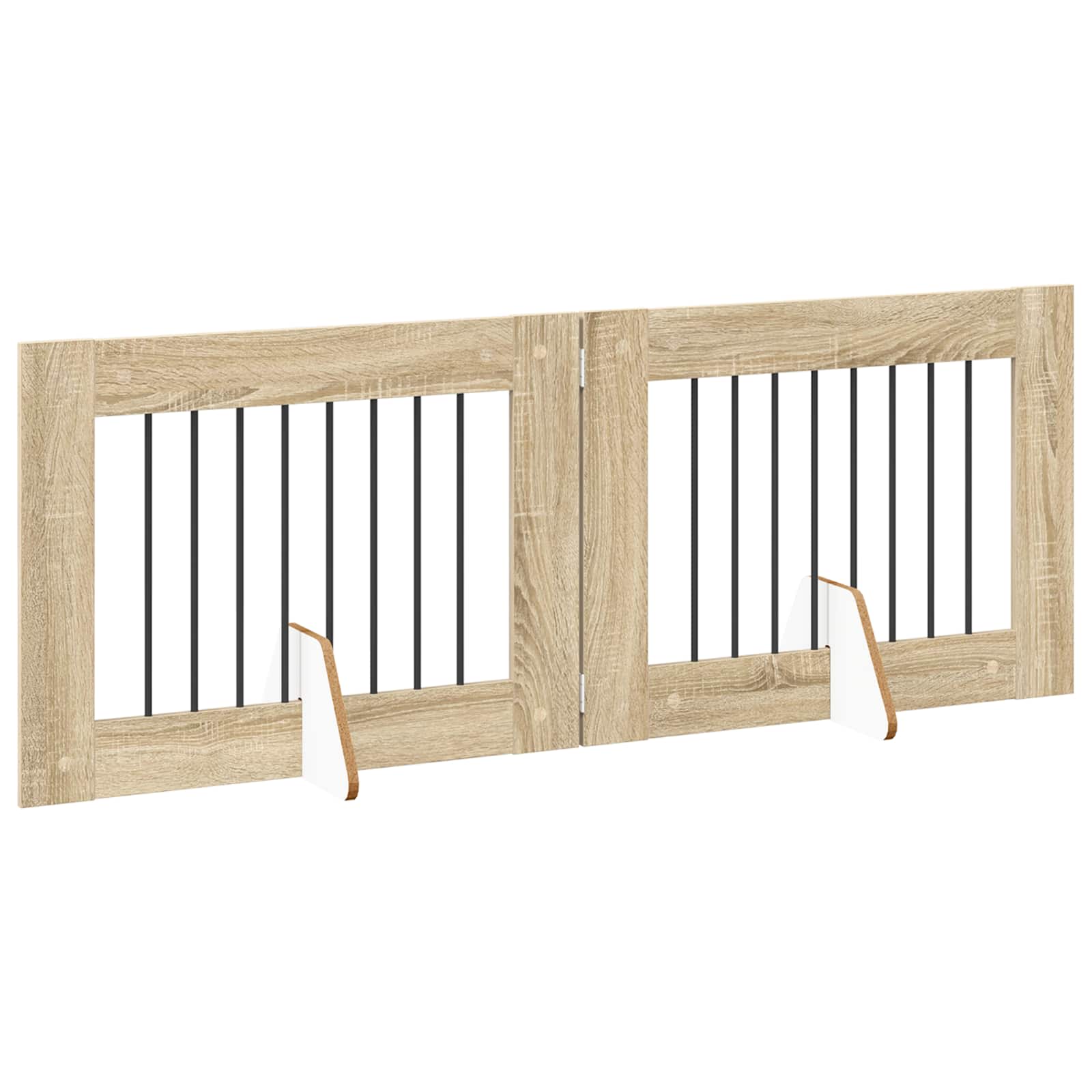 Vrata za pse s postoljem 2 pcs Hrast sonoma 80 x 60 cm