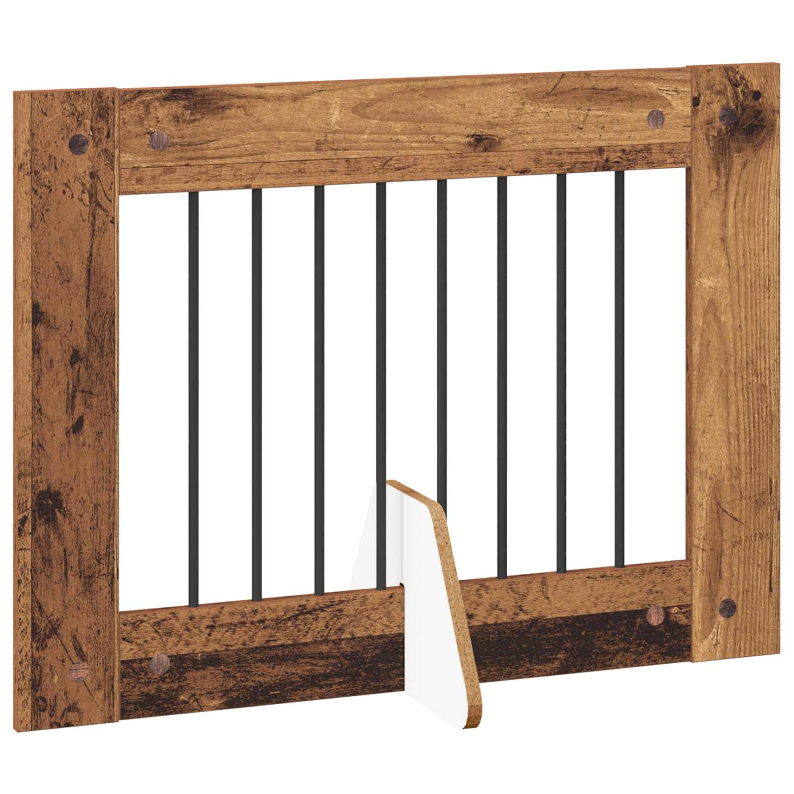 Vrata za pse s postoljem 2 pcs Staro drvo 80 x 60 cm