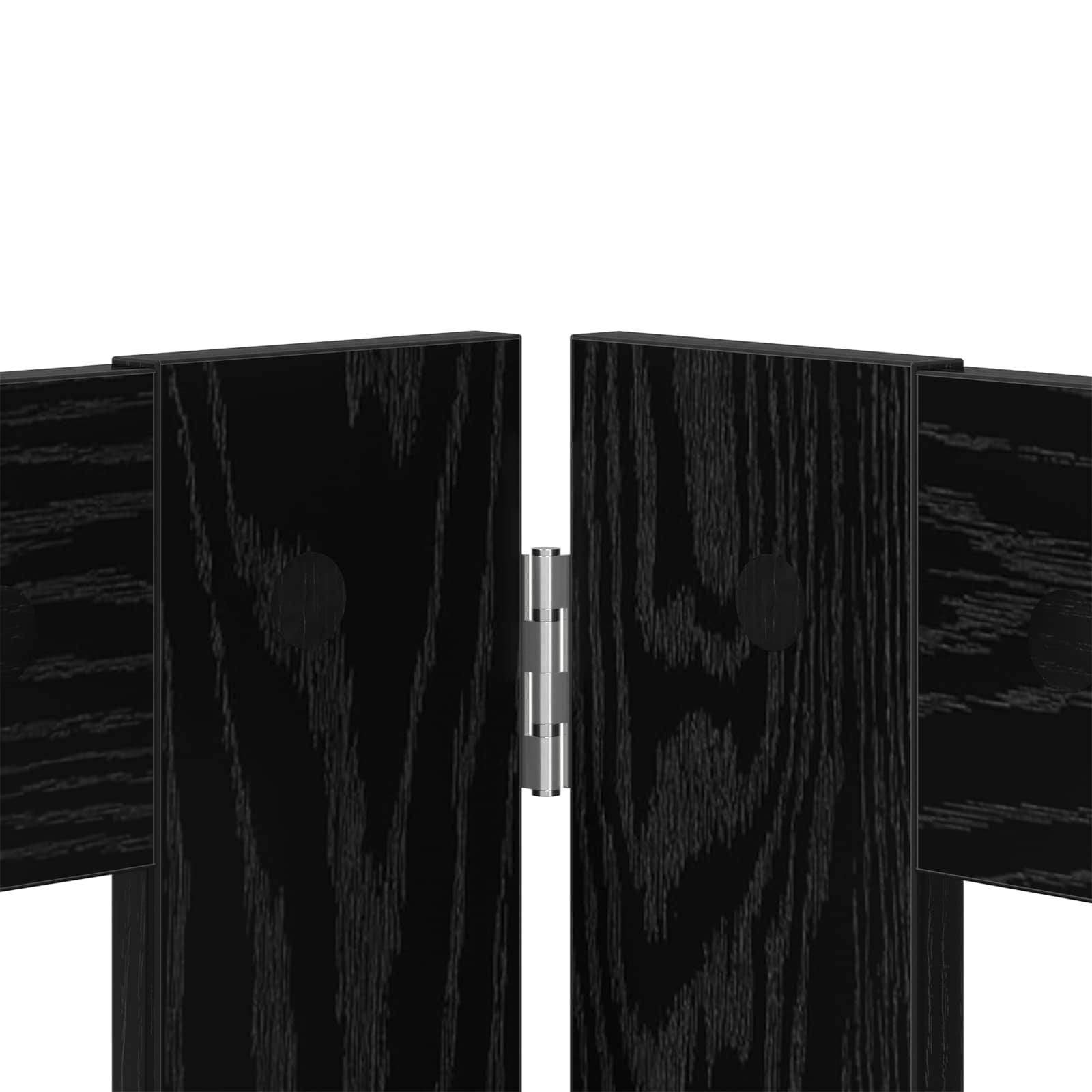 Vrata za pse s postoljem 4 pcs Crni hrast 80 x 60 cm