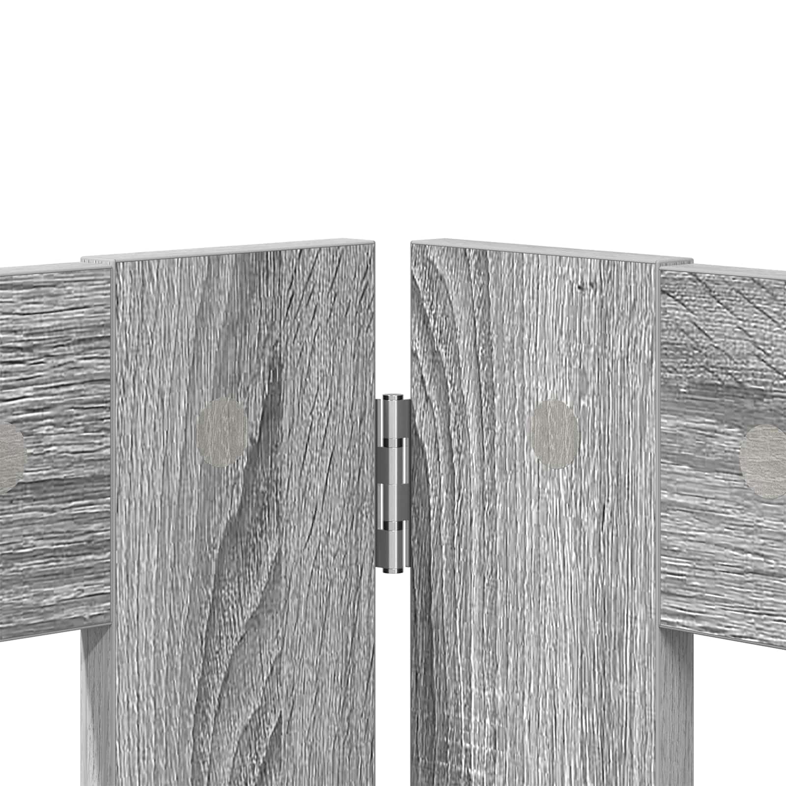 Vrata za pse s postoljem 6 pcs Siva sonoma 80 x 60 cm