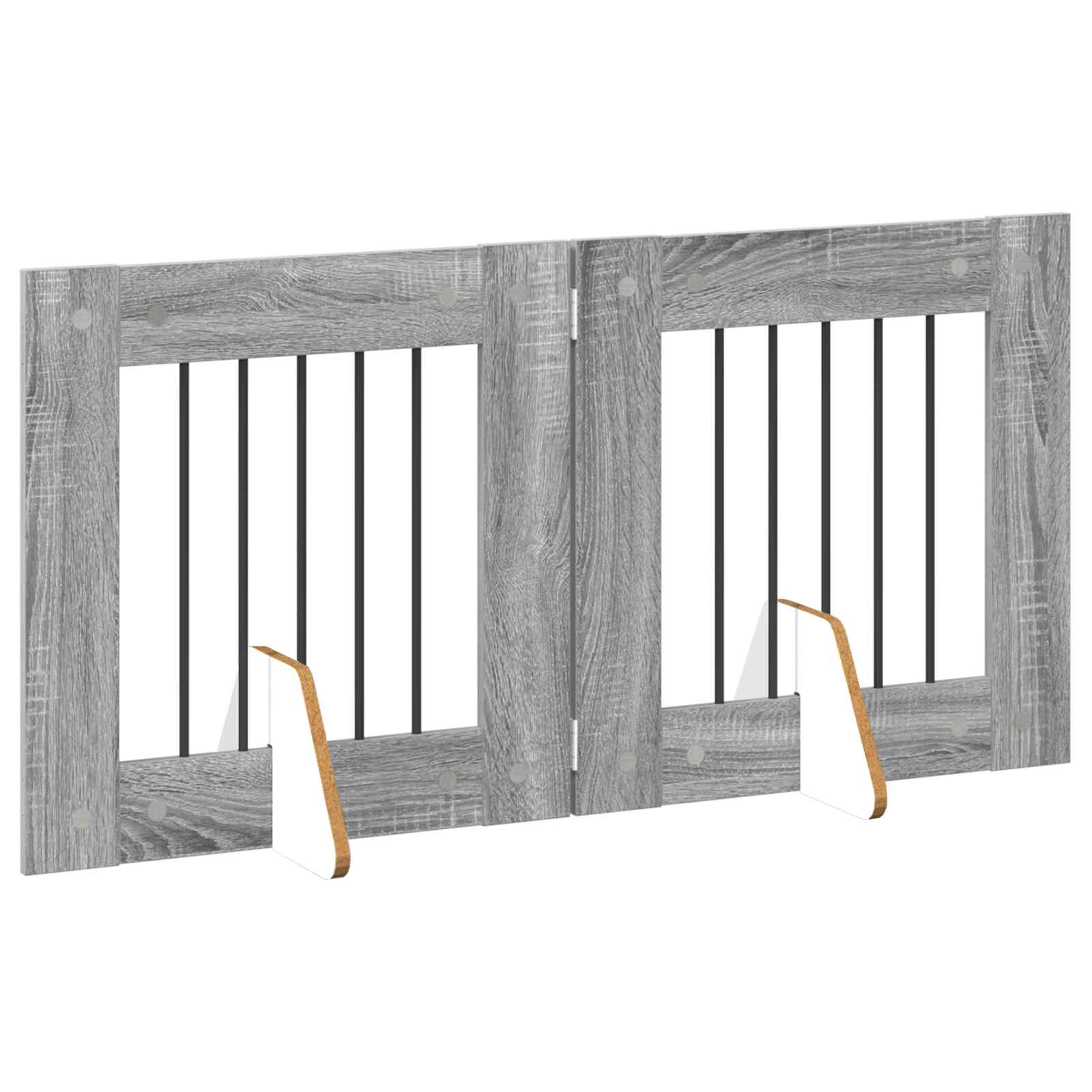 Vrata za pse s postoljem 2 pcs Siva sonoma 60 x 60 cm