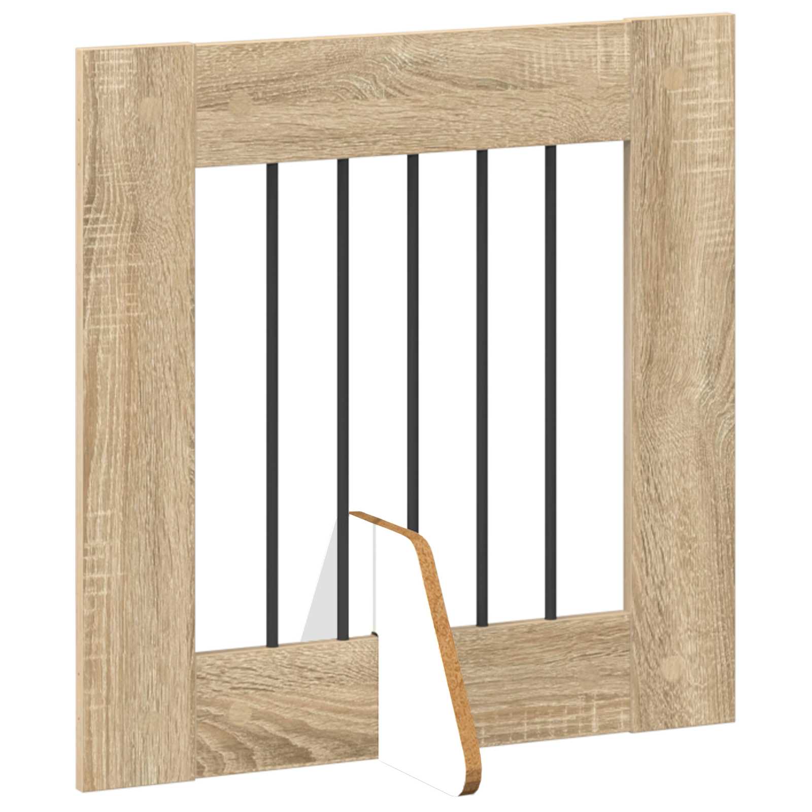 Vrata za pse s postoljem 4 pcs Hrast sonoma 60 x 60 cm