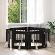 Vrata za pse s postoljem 8 pcs Crni hrast 60 x 60 cm