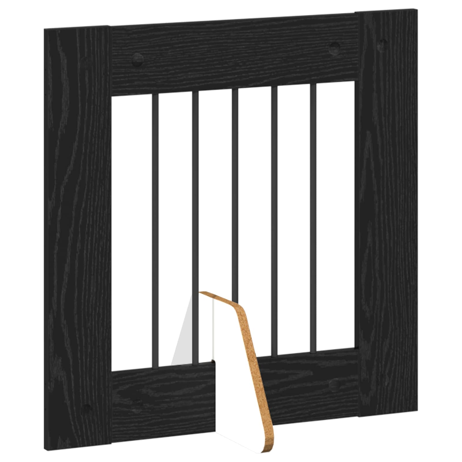 Vrata za pse s postoljem 8 pcs Crni hrast 60 x 60 cm