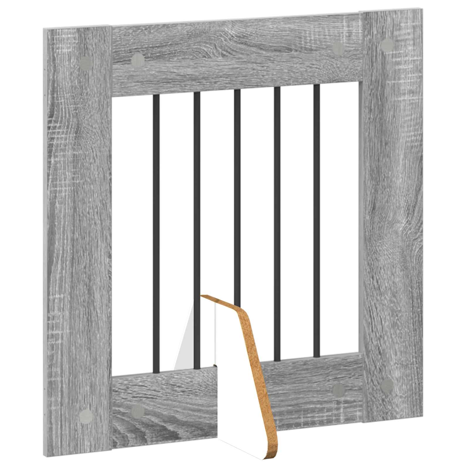 Vrata za pse s postoljem 8 pcs Siva sonoma 60 x 60 cm