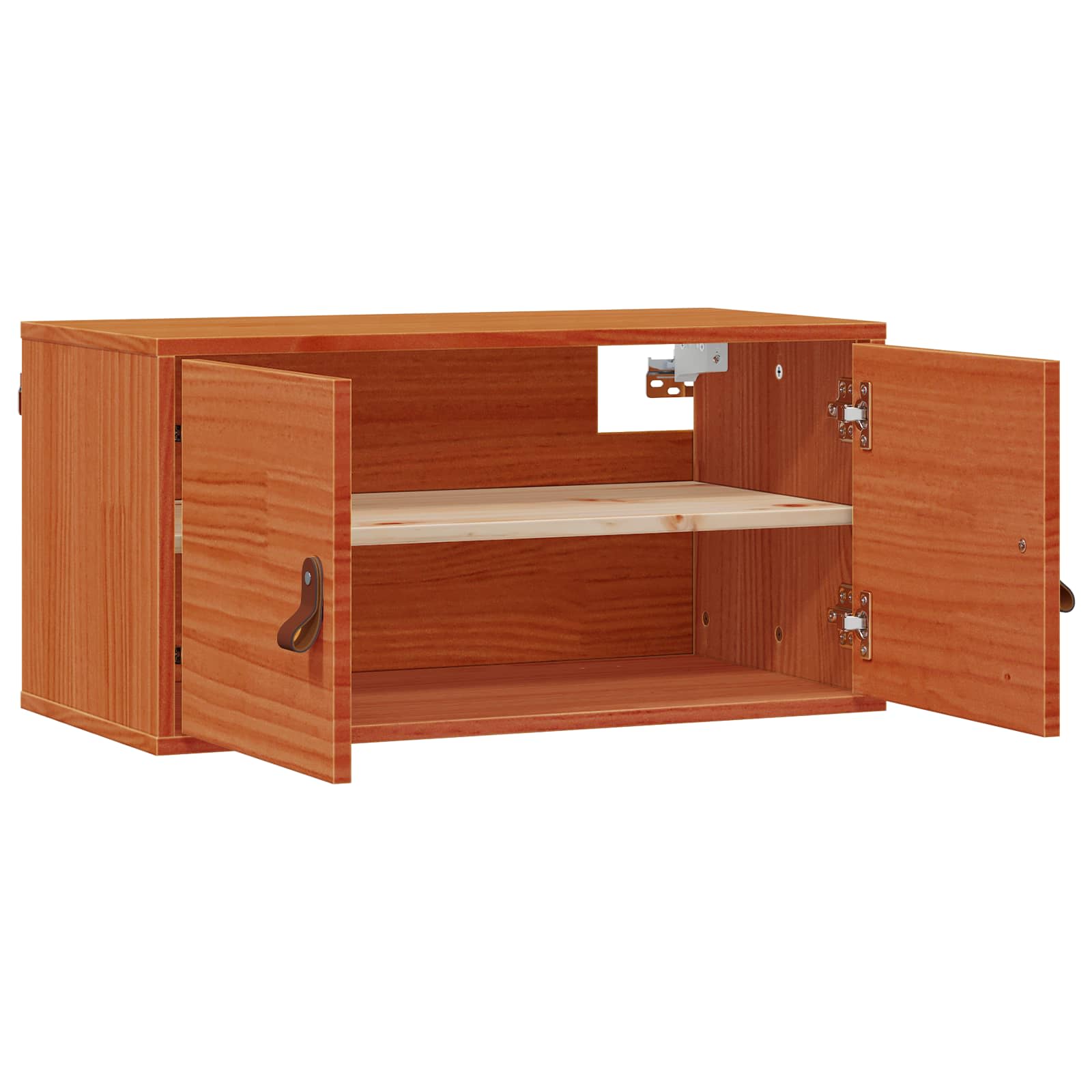 Ormar za Zid s policom Zidne 2 pcs Vosak smeđa 80 x 30 x 30 cm