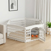 Ograda za Pse s 6 Panoa Bijela 179 x 151 x 58 cm Plastika