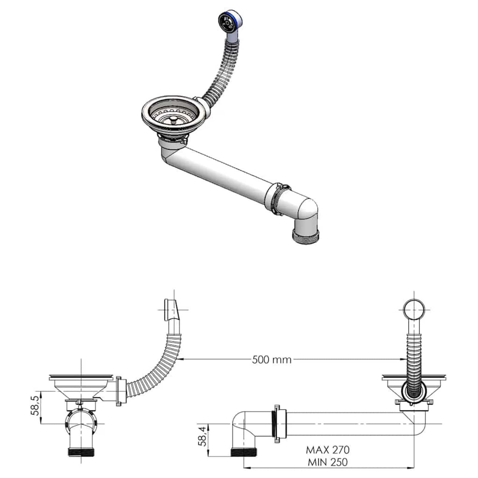 Umivaonik Bijelo 795 x 505 mm Granit