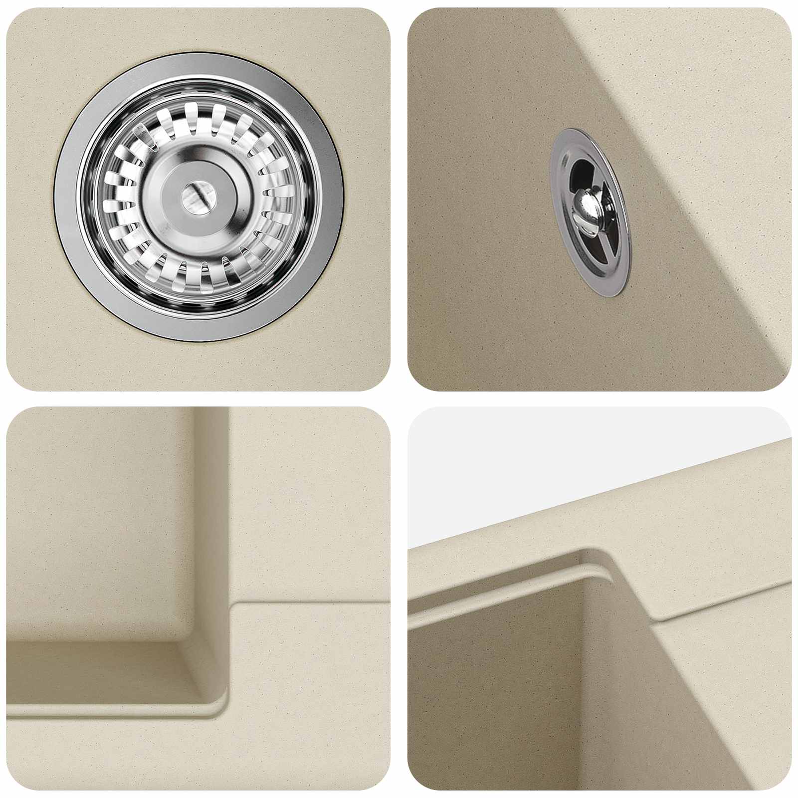 Umivaonik Bež 670 x 460 mm 80% kvarc i 20% smola