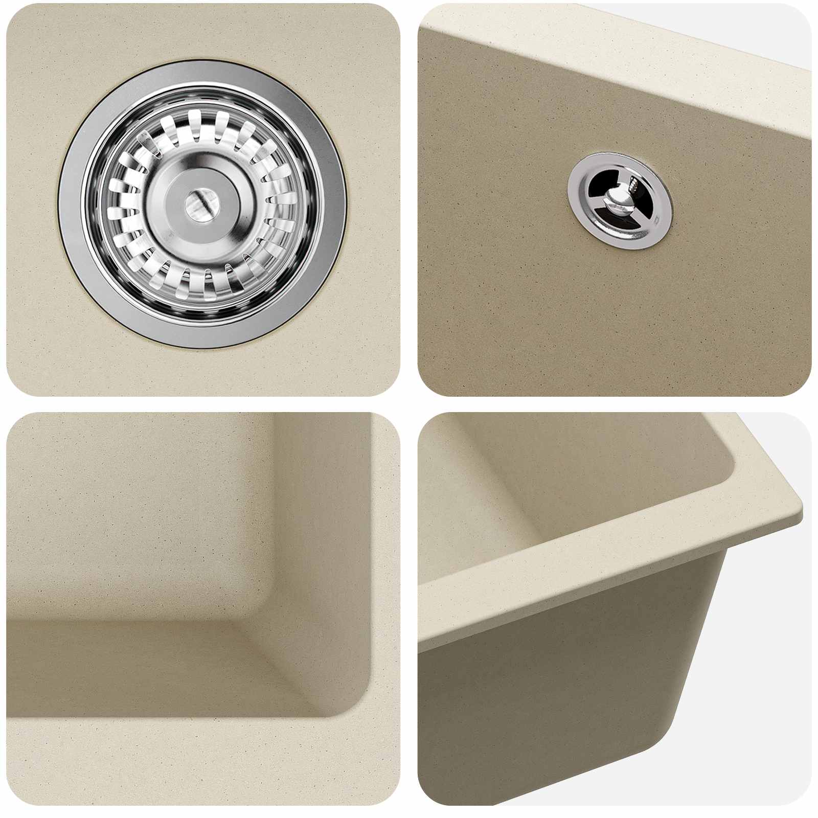Umivaonik Bež 370 x 460 mm 80% kvarc i 20% smola