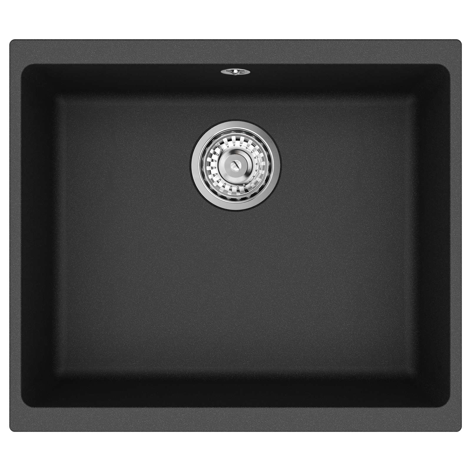 Umivaonik Crna 530 x 460 mm 80% kvarc i 20% smola