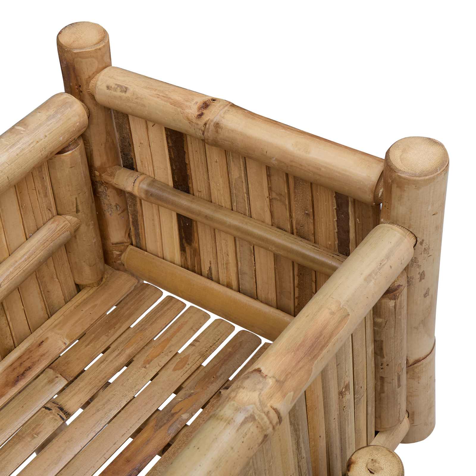 Vrtni saksija s držačem Prirodna 50 x 38 x 74 cm Bambus