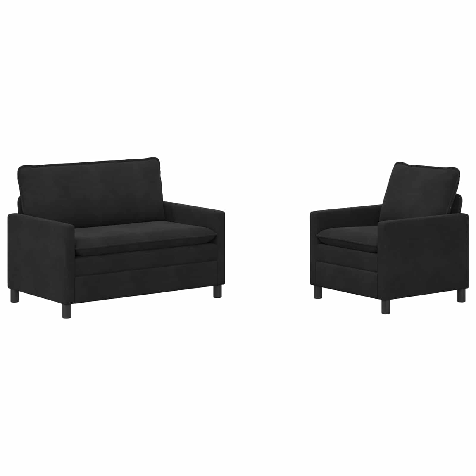 Set sofe 2 pcs Crna Baršun