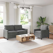 Set sofe 2 kom. Svjetlosiva Poliester