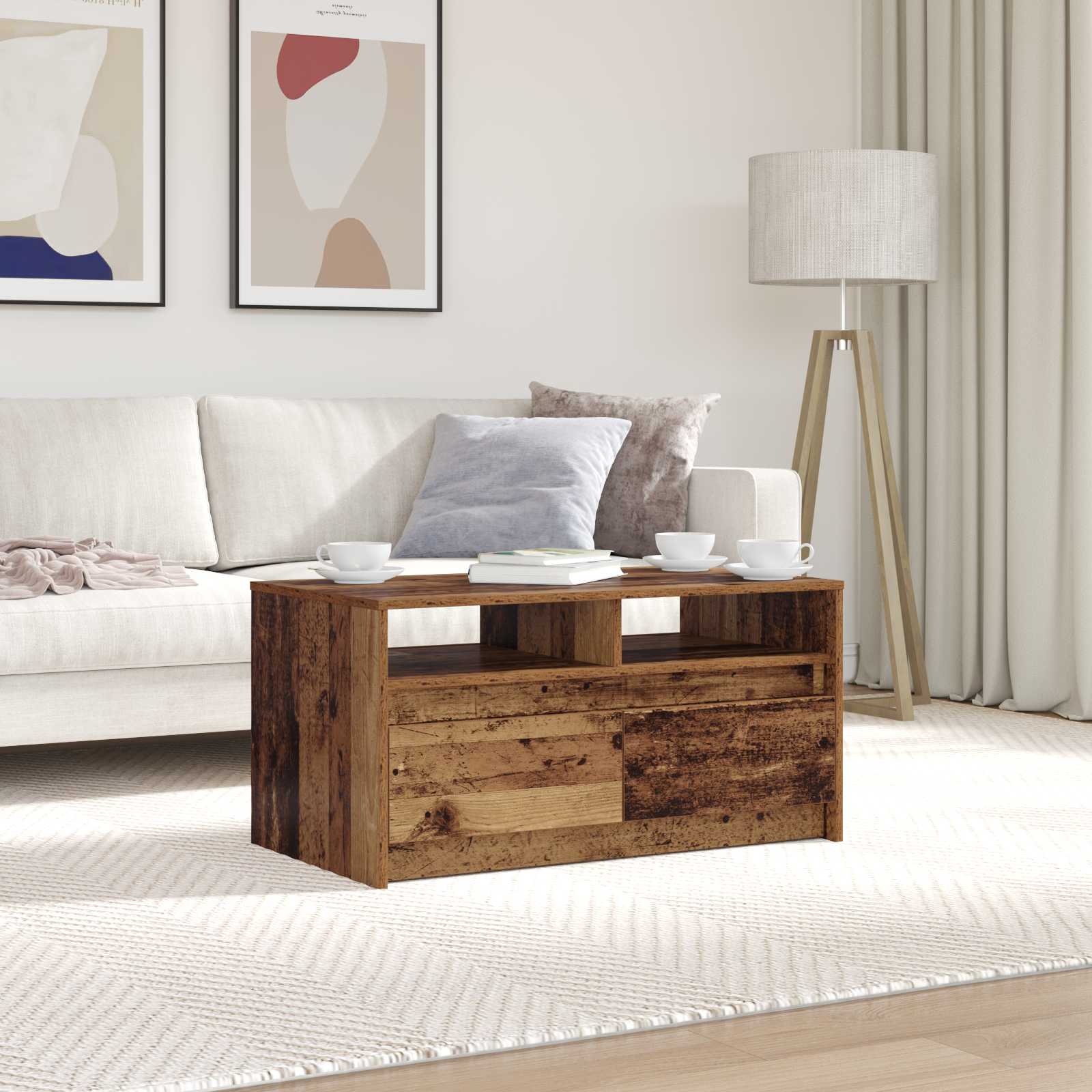 Kava Stol Staro drvo 90 x 50 x 45 cm Konstruirano drvo