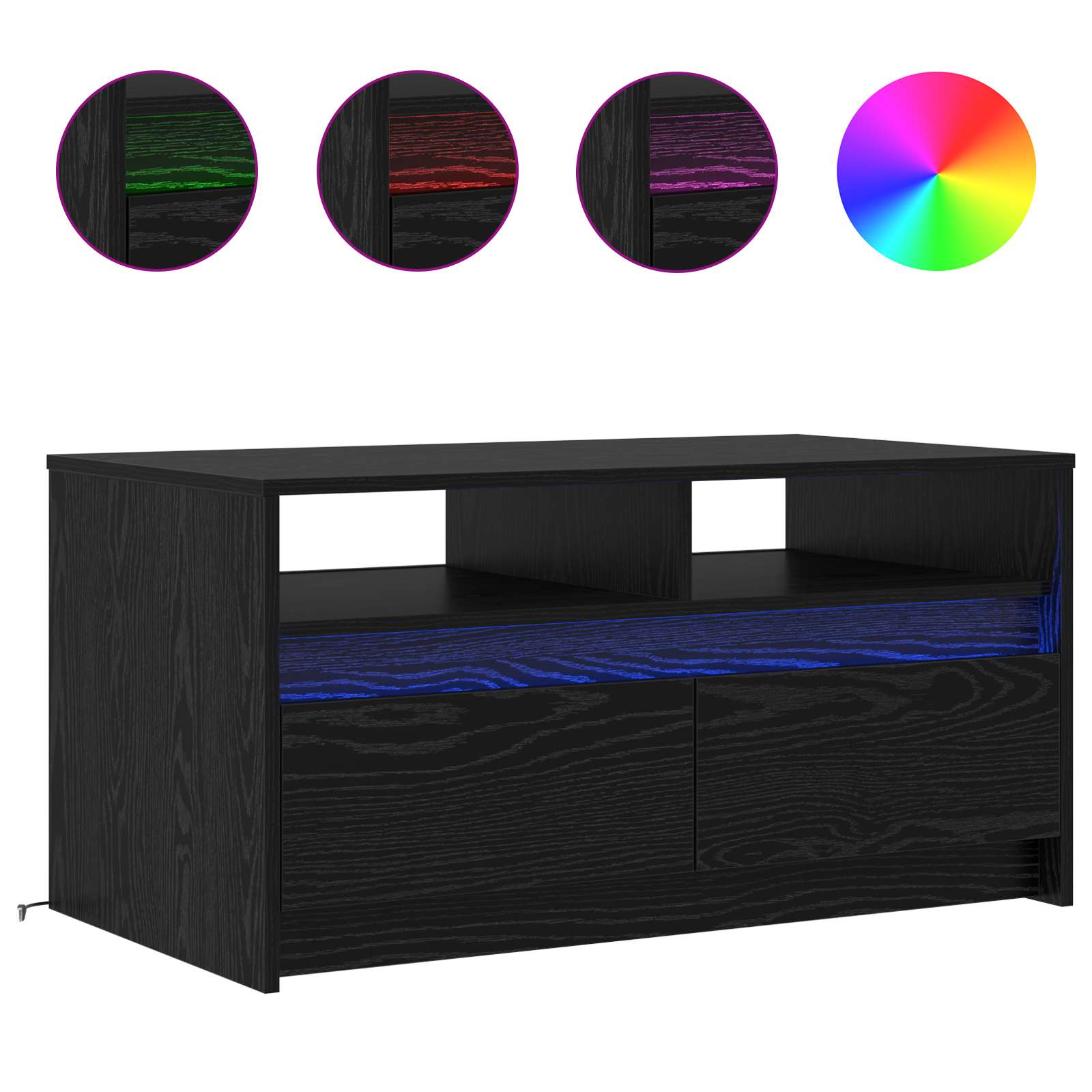 Kava Stol Crni hrast 90 x 50 x 45 cm Konstruirano drvo