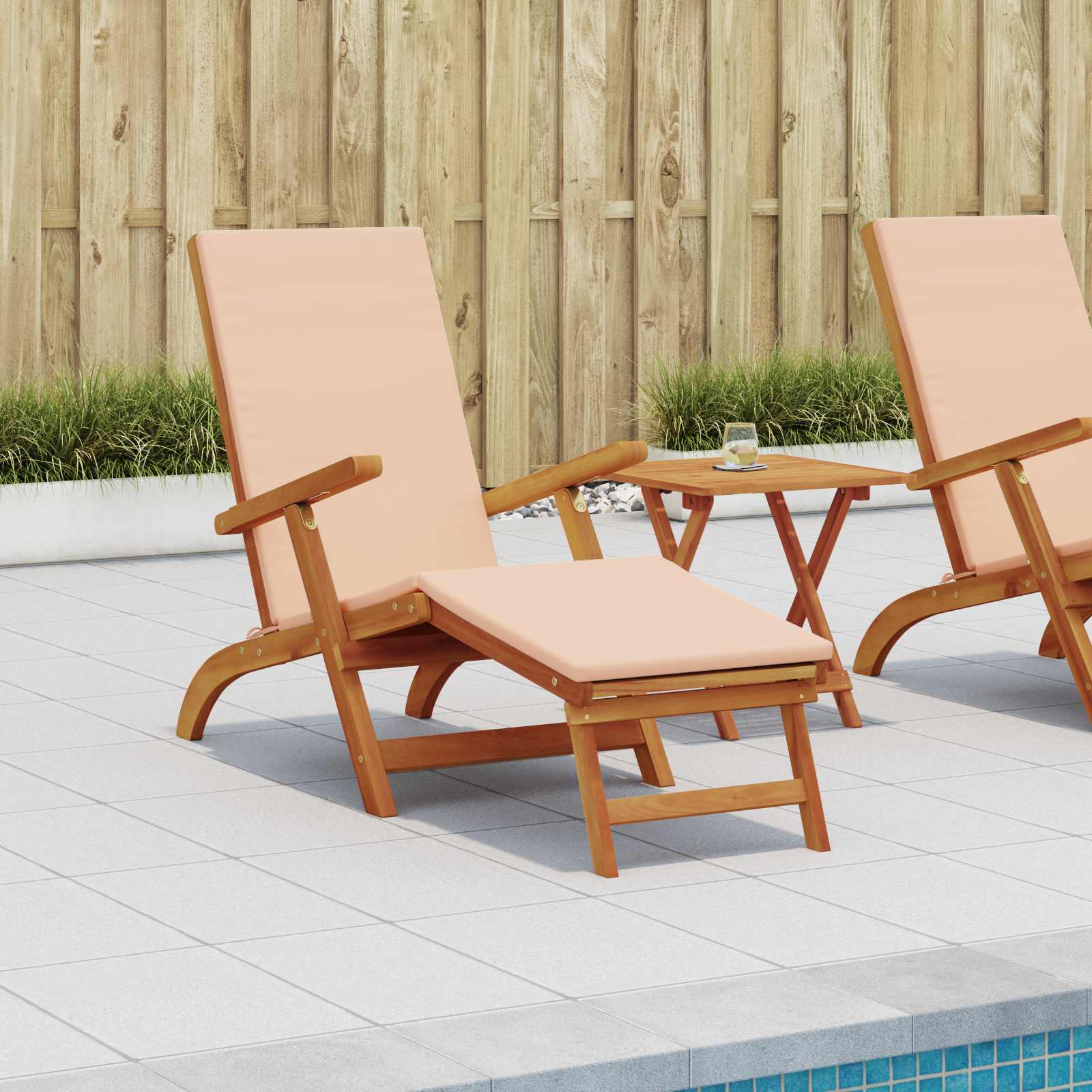 Ležaljka koja se može preklopiti i nagnuti 2 pcs Bež