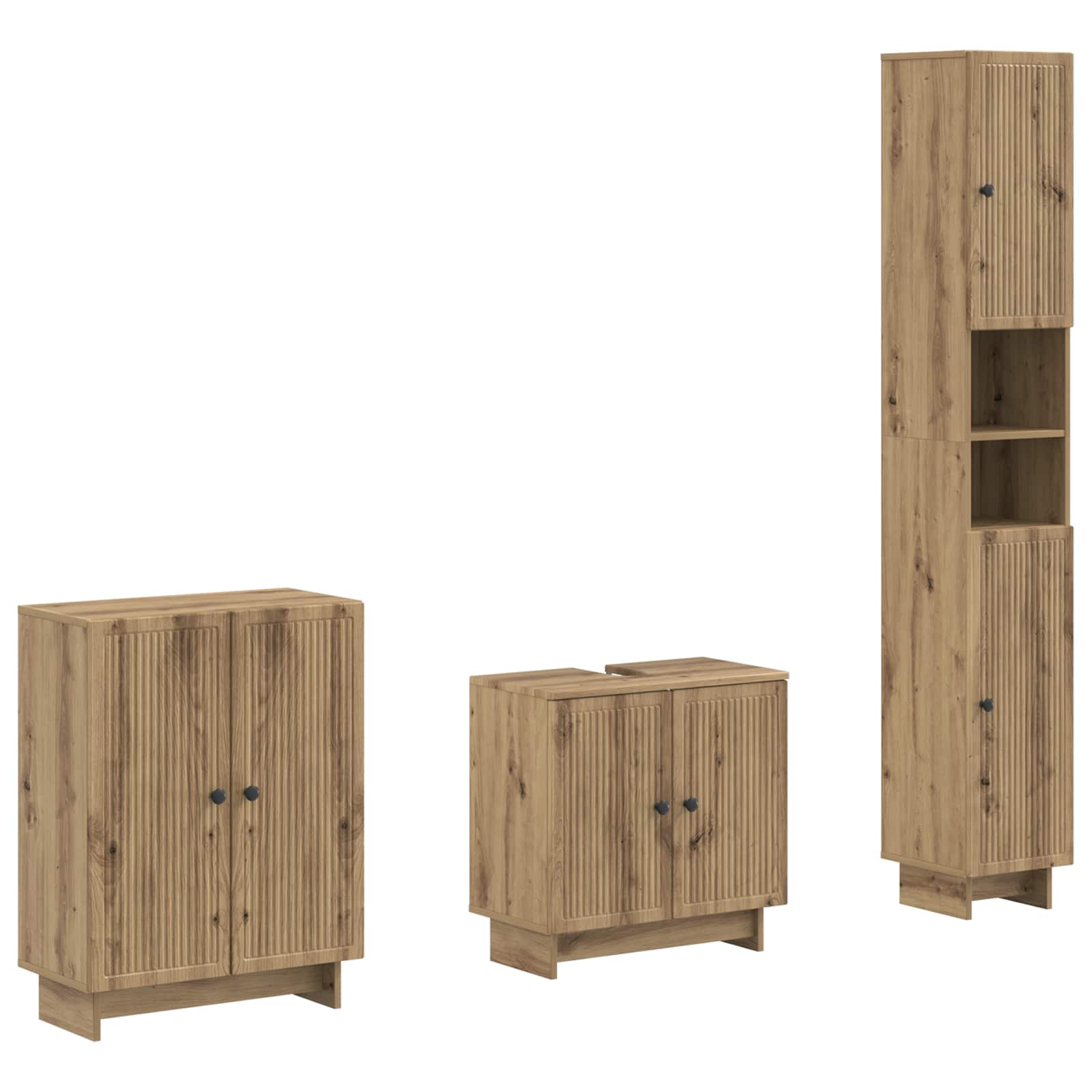 Set za kupaonicu od 3 dijela EDE Hrast artisan