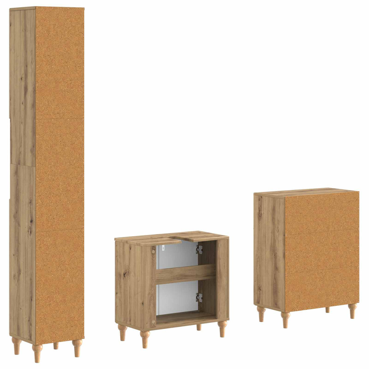 Set za kupaonicu od 3 dijela ALKMAAR Hrast artisan