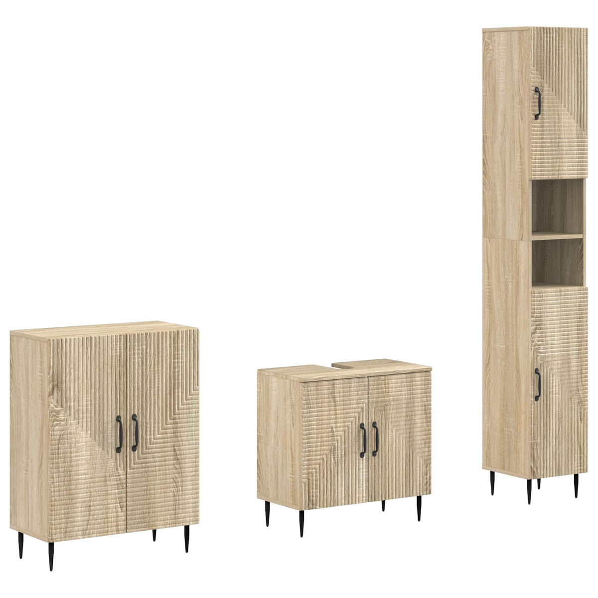 Set za kupaonicu od 3 dijela HAARLEM Hrast sonoma
