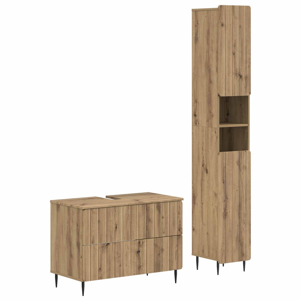 Set kupaonskih ormara od 2 dijela ZWOLLE Hrast artisan