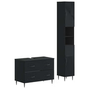 Set kupaonskih ormara od 2 dijela HAARLEM Crna