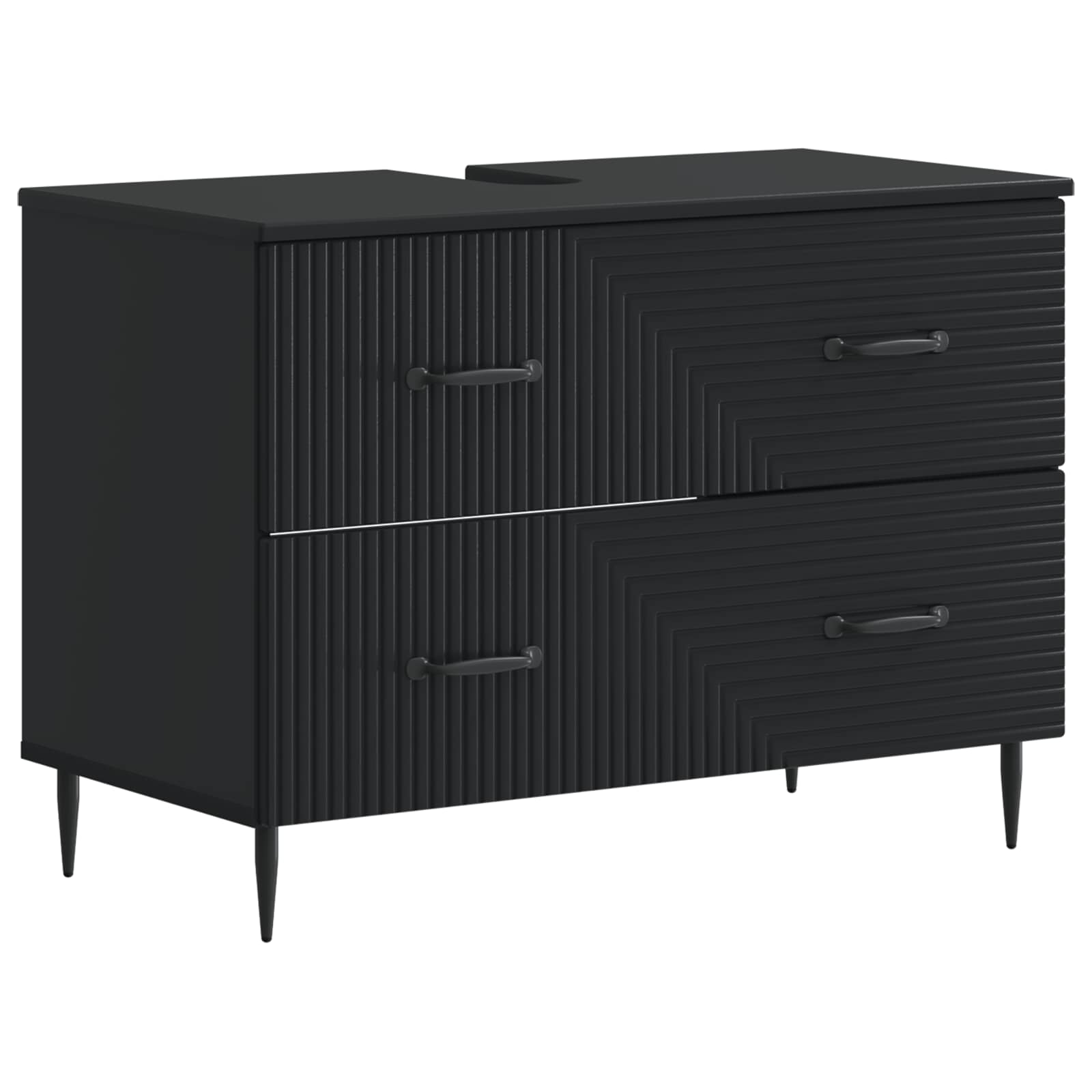 Set kupaonskih ormara od 2 dijela HAARLEM Crna