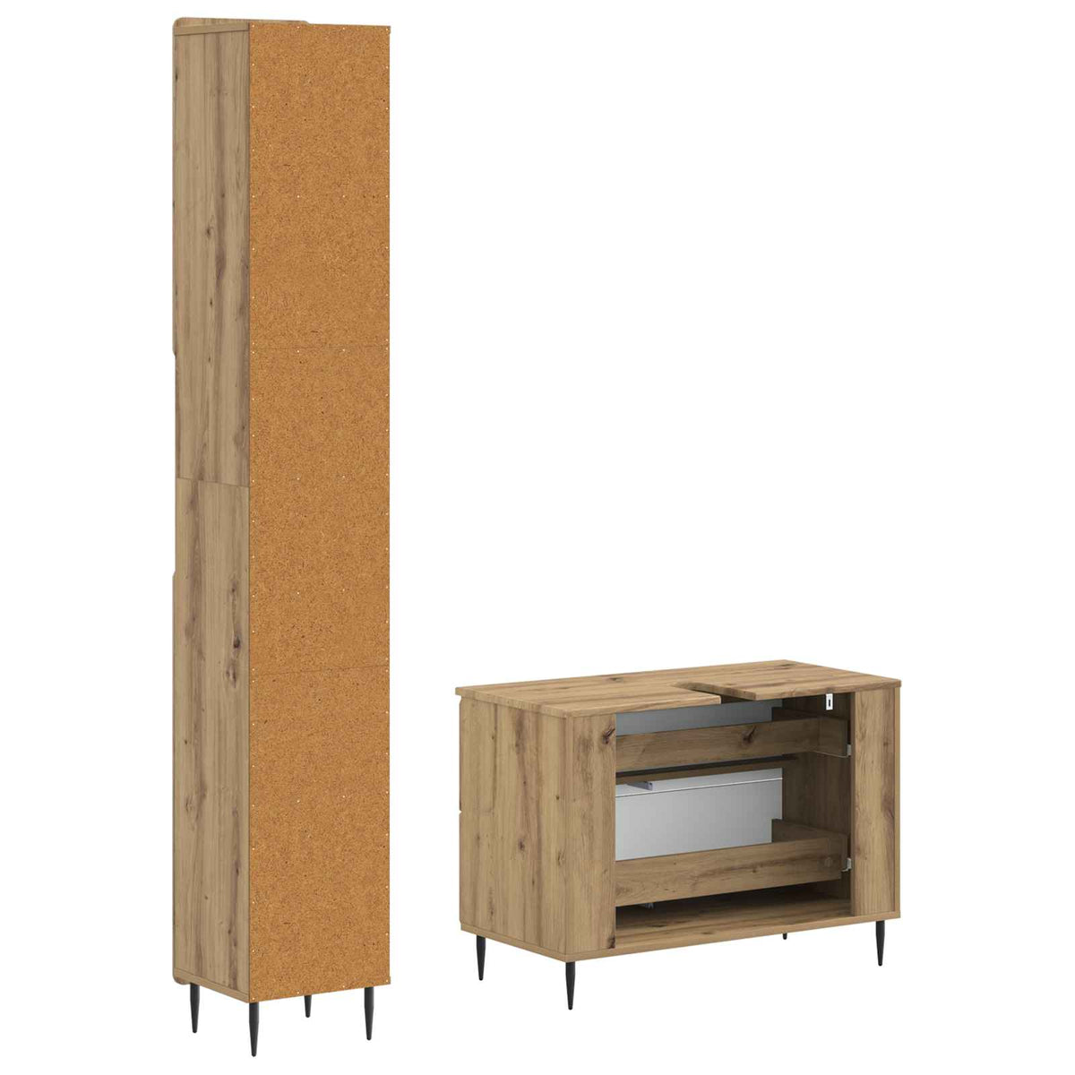 Set kupaonskih ormara od 2 dijela HAARLEM Hrast artisan