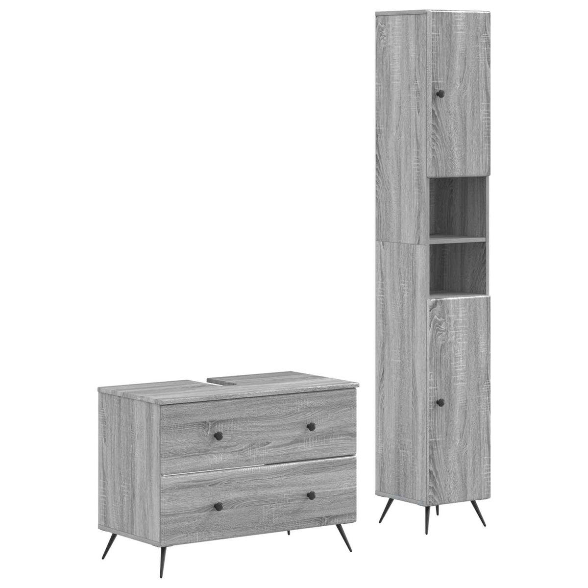 Set kupaonskih ormara od 2 dijela BREDA Siva Sonoma