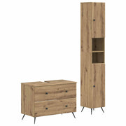 Set kupaonskih ormara od 2 dijela BREDA Hrast artisan
