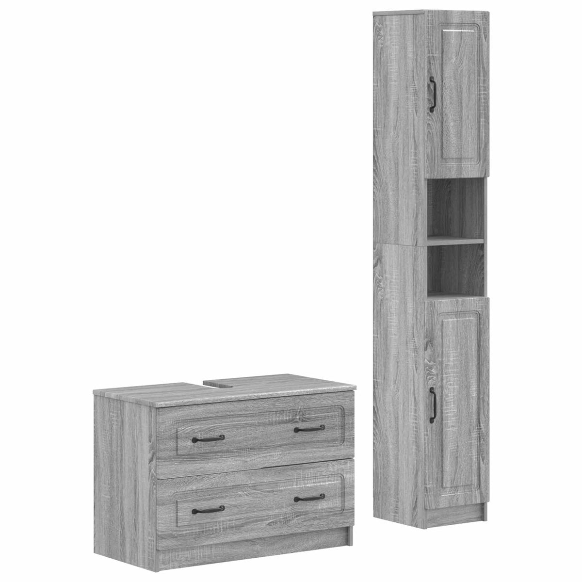 Set kupaonskih ormara od 2 dijela UTRECHT Siva Sonoma