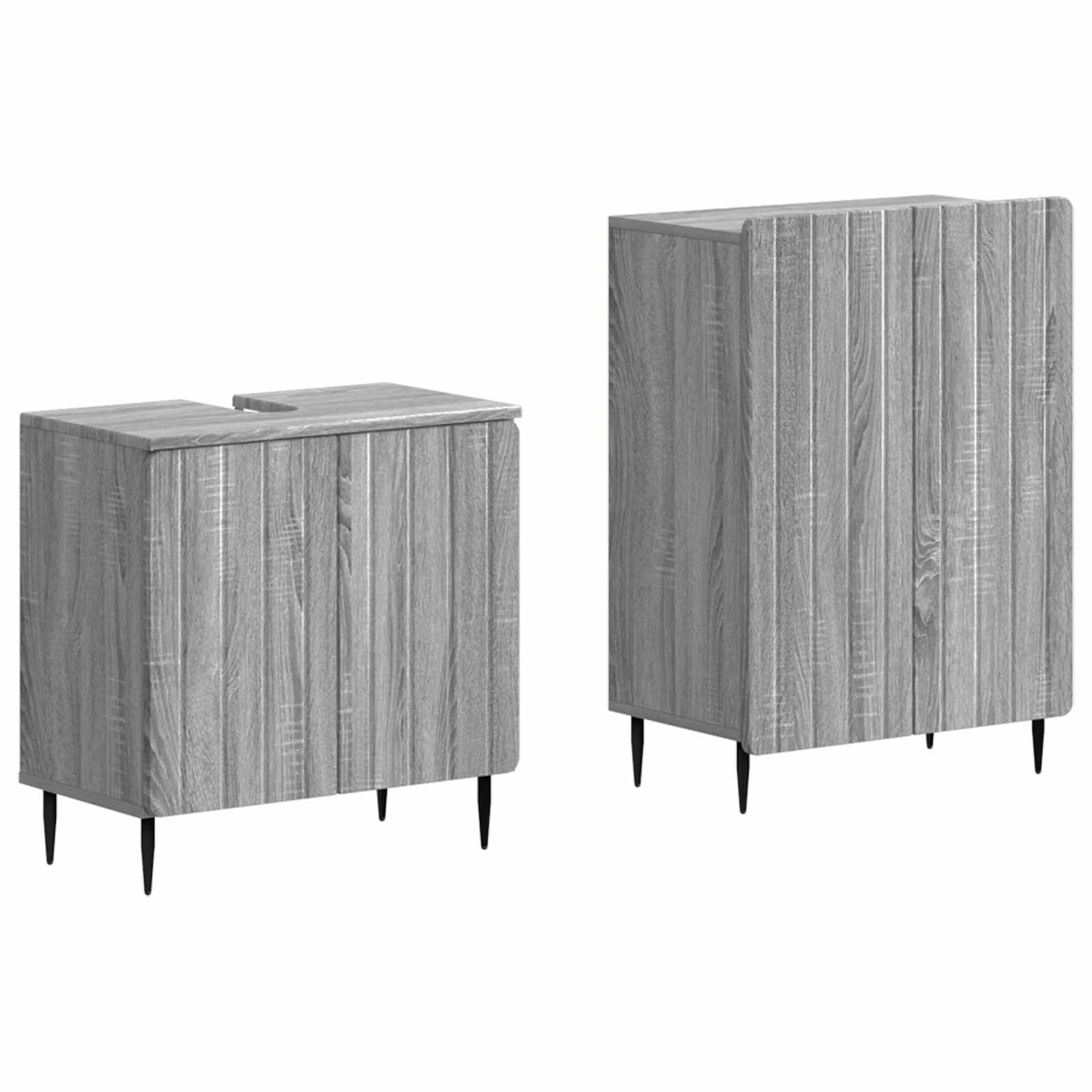 Set kupaonskih ormara od 2 dijela ZWOLLE Siva Sonoma