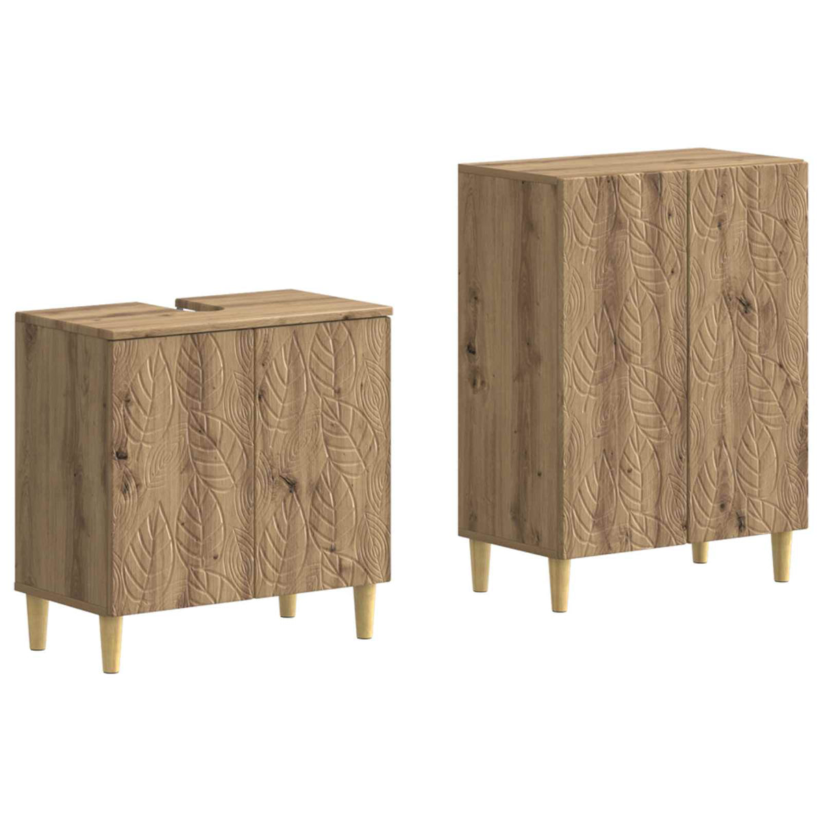 Set kupaonskih ormara od 2 dijela DELFT Hrast artisan