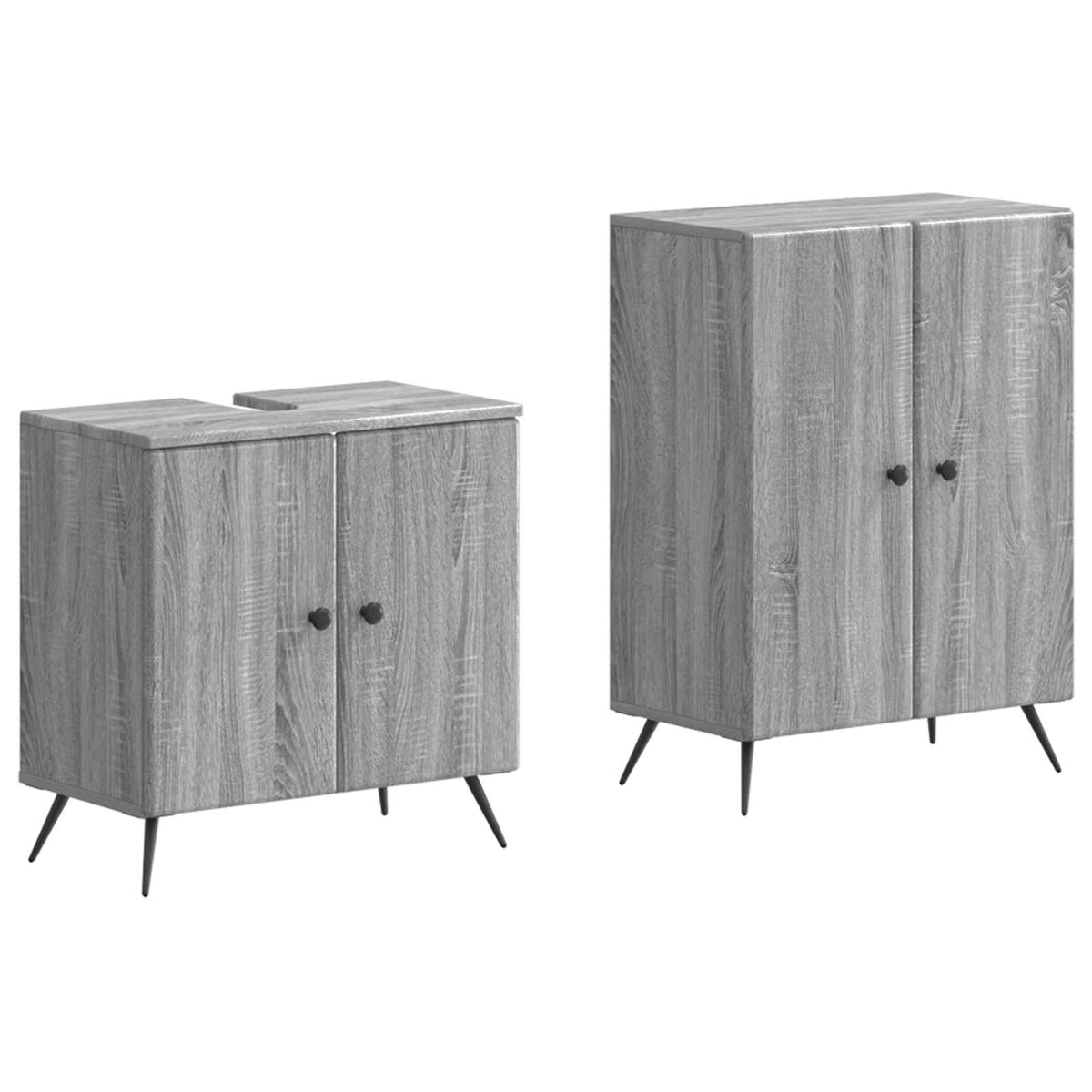 Set kupaonskih ormara od 2 dijela BREDA Siva Sonoma