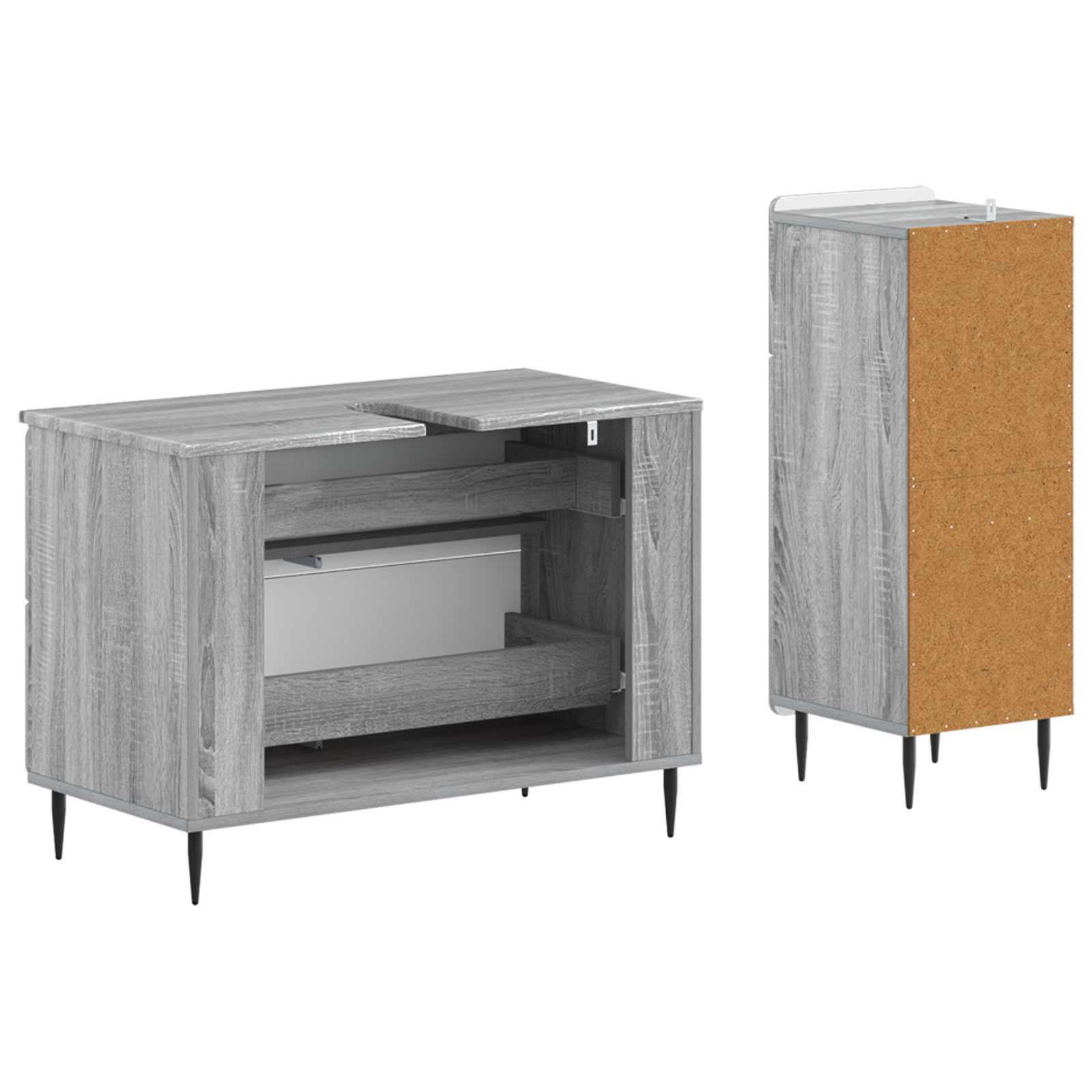 Set kupaonskih ormara od 2 dijela ZWOLLE Siva Sonoma