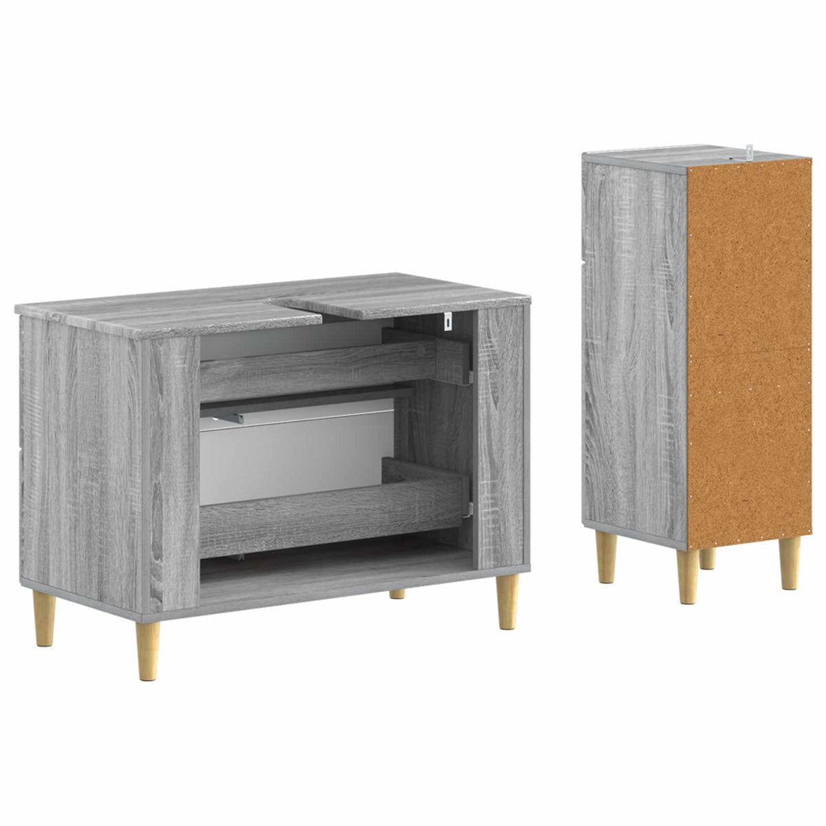 Set kupaonskih ormara od 2 dijela DELFT Siva Sonoma