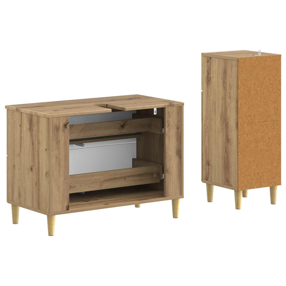 Set kupaonskih ormara od 2 dijela DELFT Hrast artisan