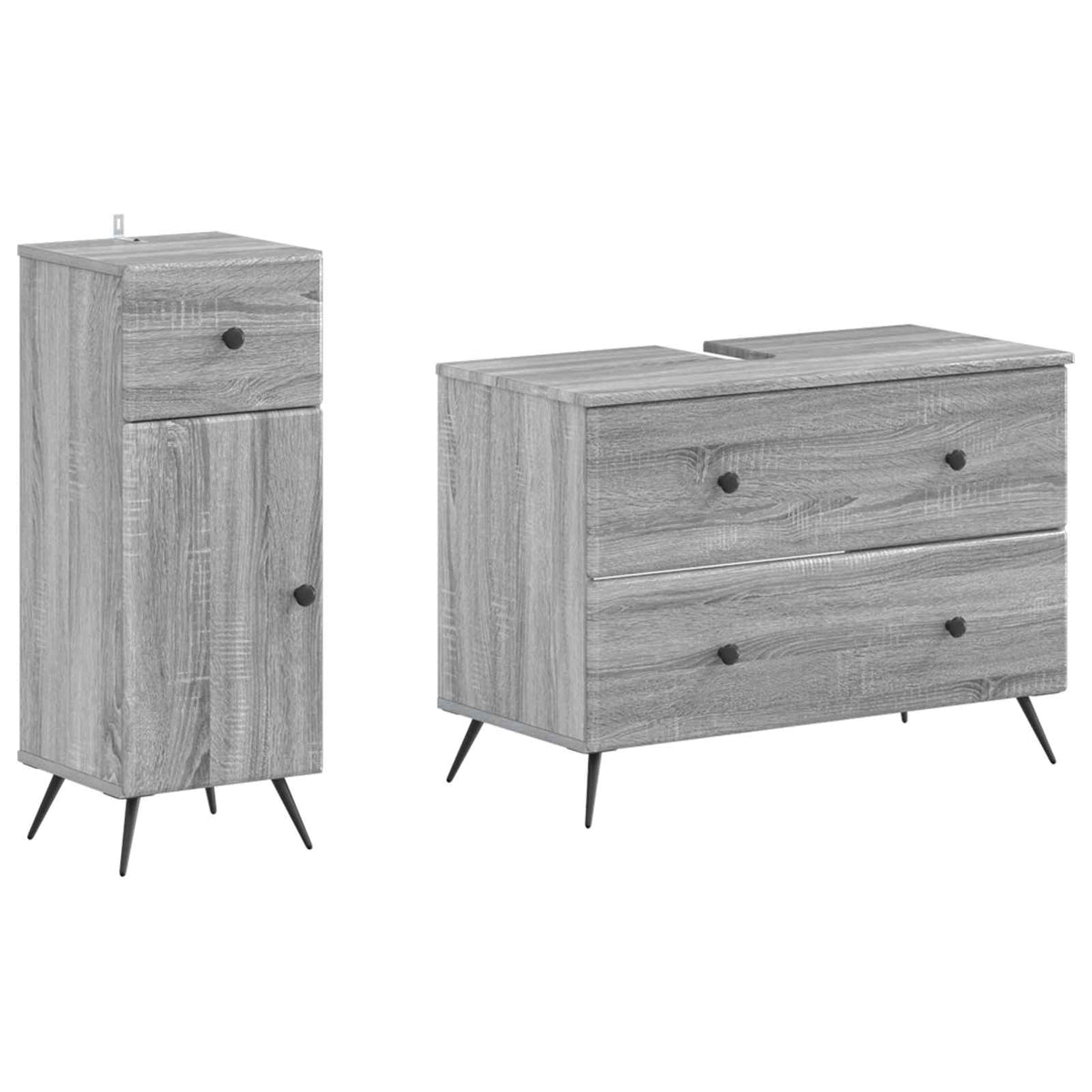 Set kupaonskih ormara od 2 dijela BREDA Siva Sonoma