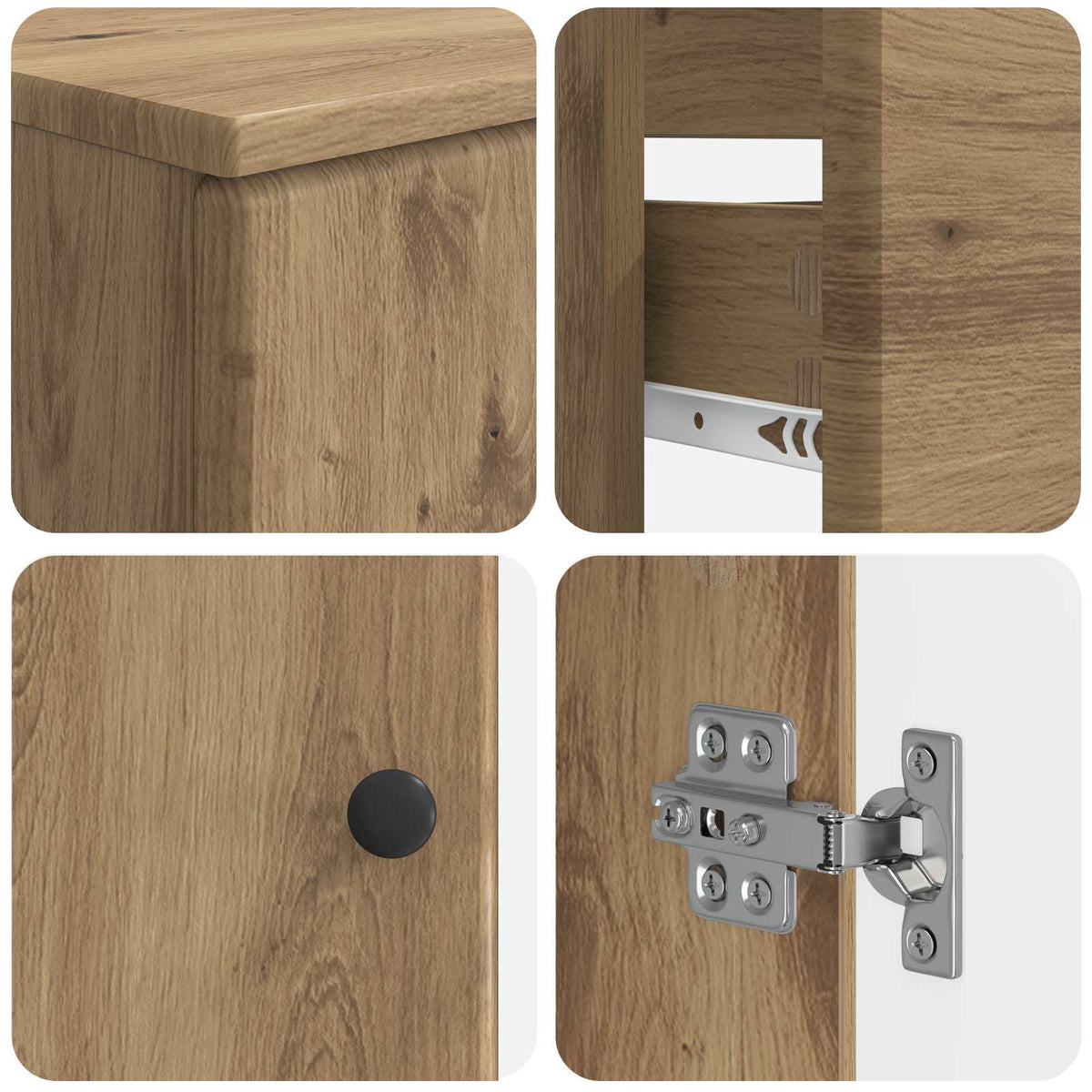 Set kupaonskih ormara od 2 dijela BREDA Hrast artisan