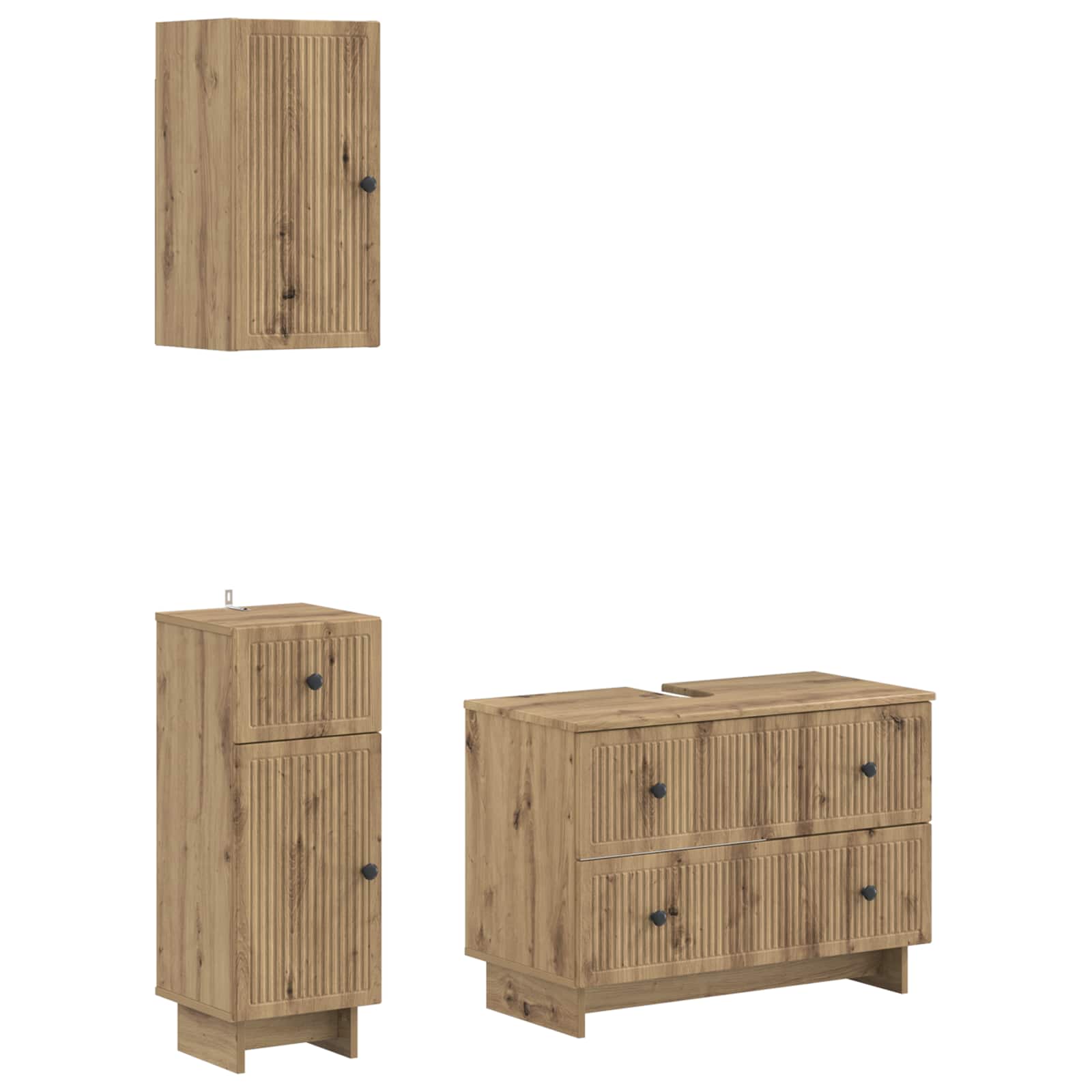 Set za kupaonicu od 3 dijela EDE Hrast artisan