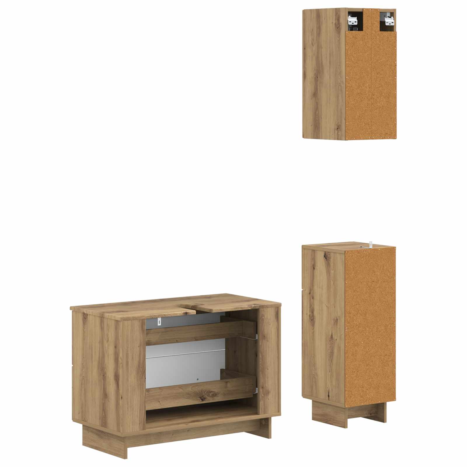 Set za kupaonicu od 3 dijela EDE Hrast artisan