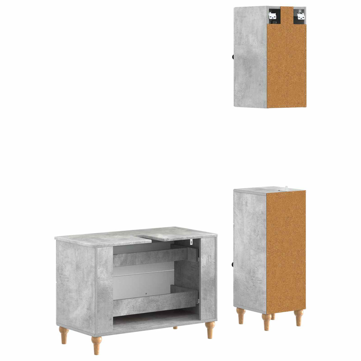Set za kupaonicu od 3 dijela ALKMAAR Betonska siva