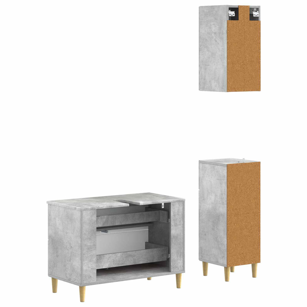 Set za kupaonicu od 3 dijela ARNHEM Betonska siva